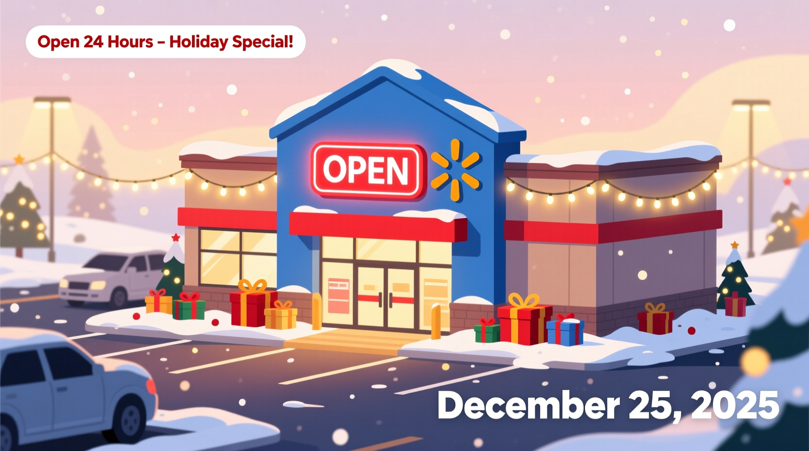 is walmart open on christmas day open now