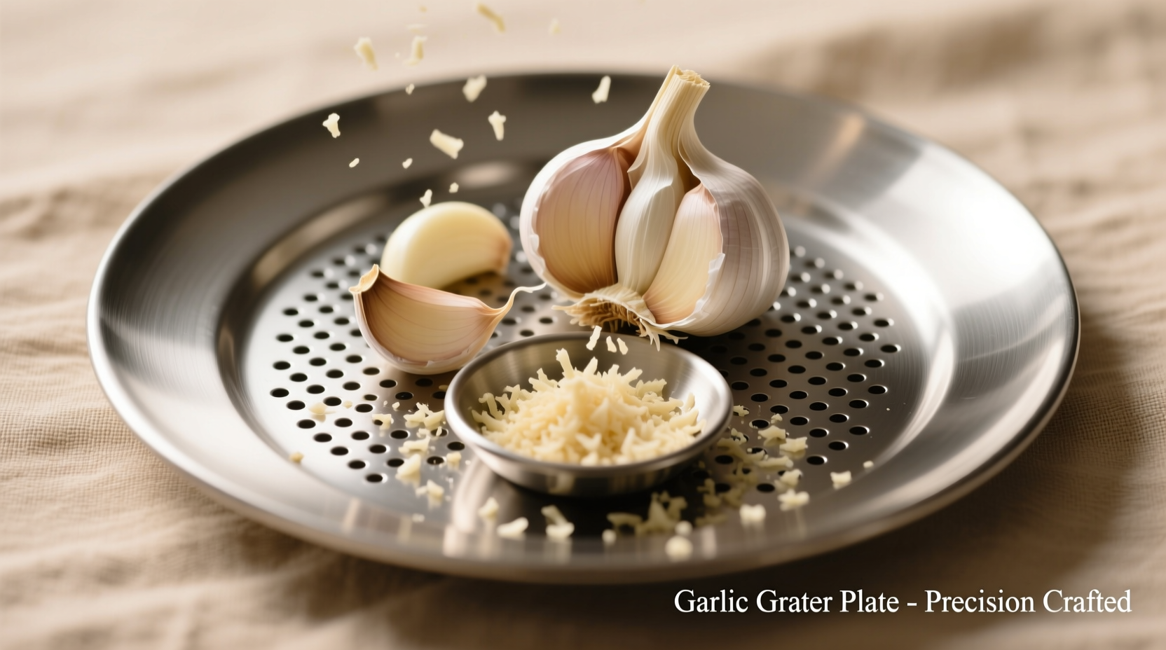 plate that grates garlic