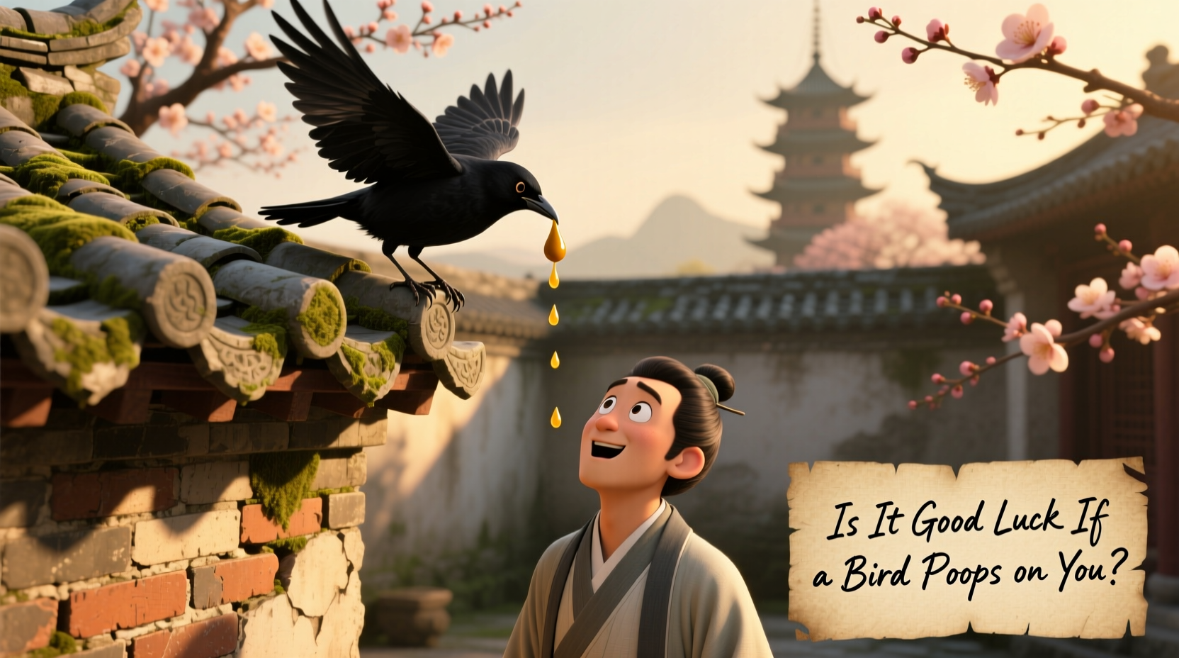 is it good luck if a bird poops on you