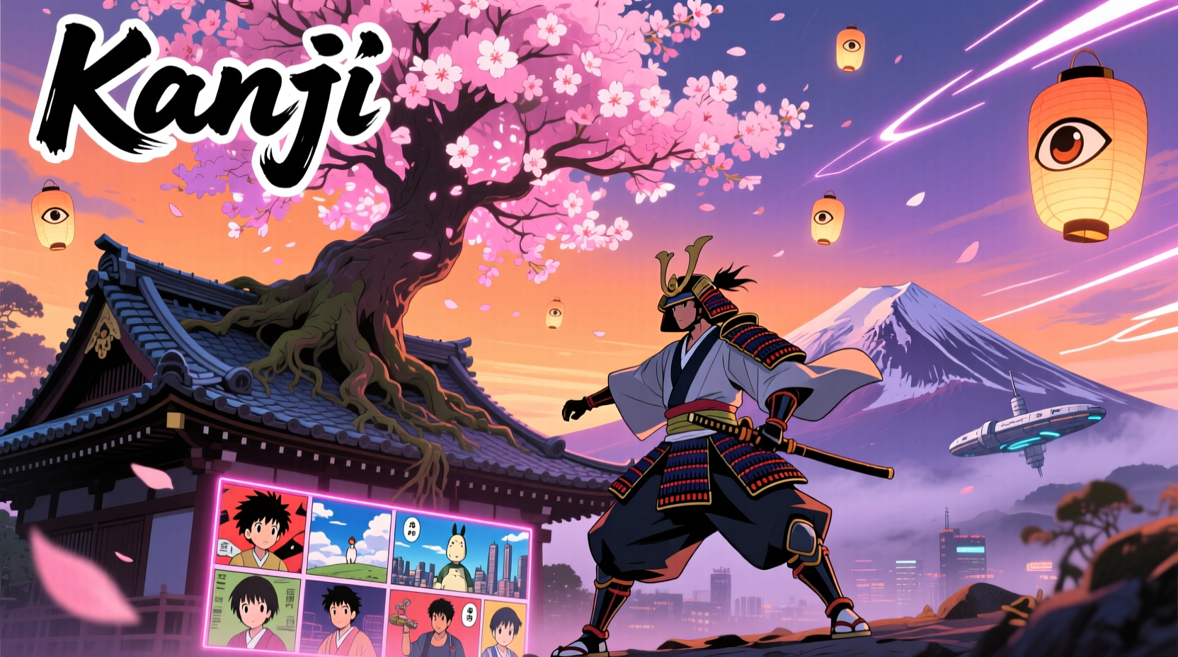 Japan and Animation combining into anime element