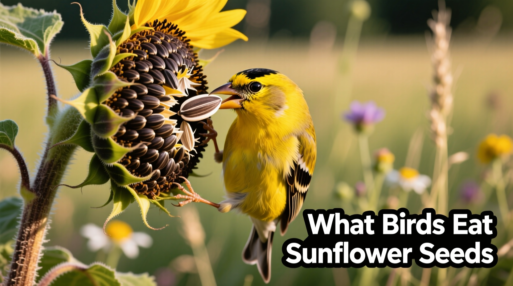 what birds eat sunflower seeds