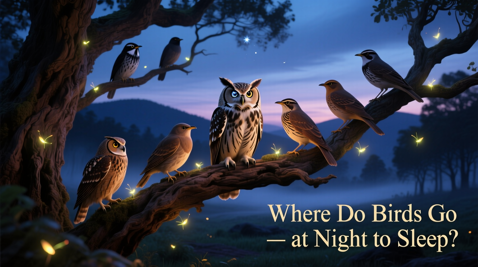 where do birds go at night to sleep
