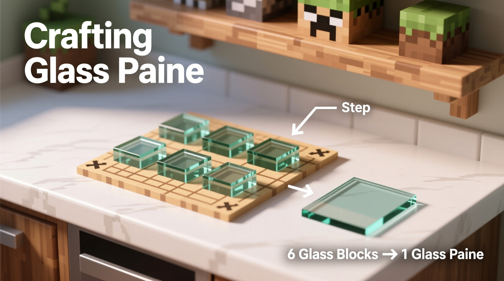 minecraft how to craft a glass pane