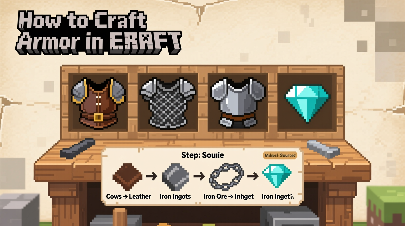 how to craft armor in minecraft