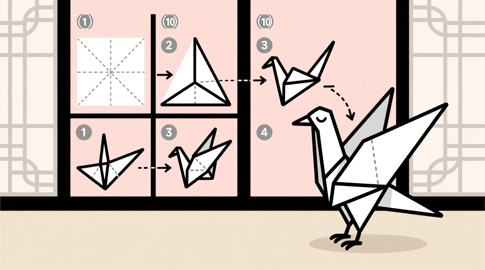 how to make origami paper bird