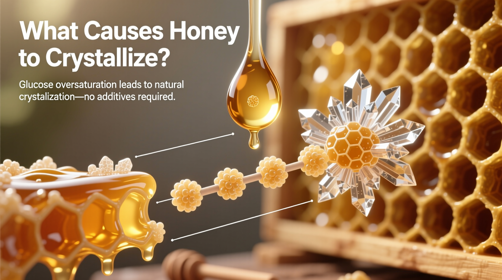 what causes honey to crystallize