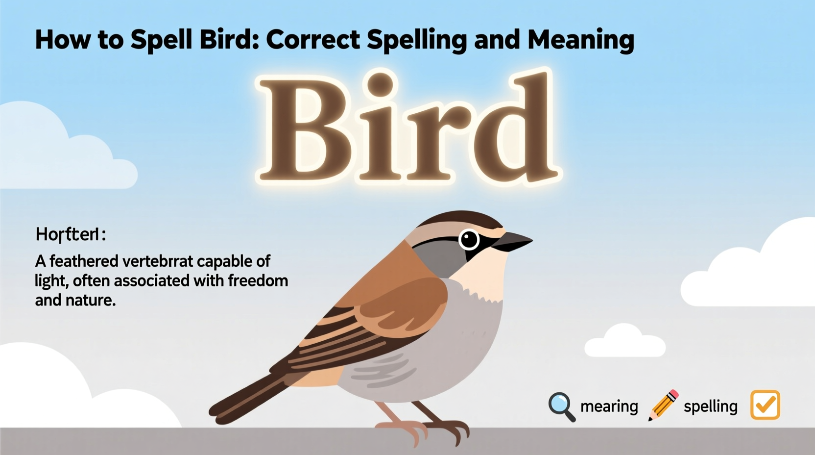 how to spell bird