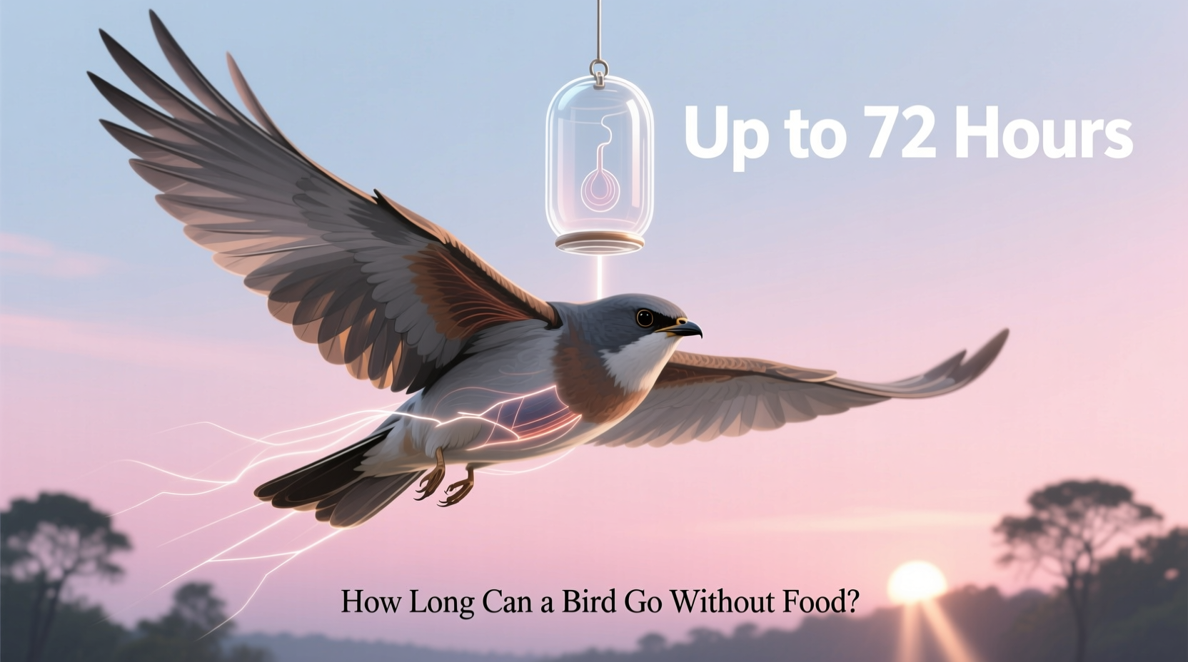 how long can a bird go without food