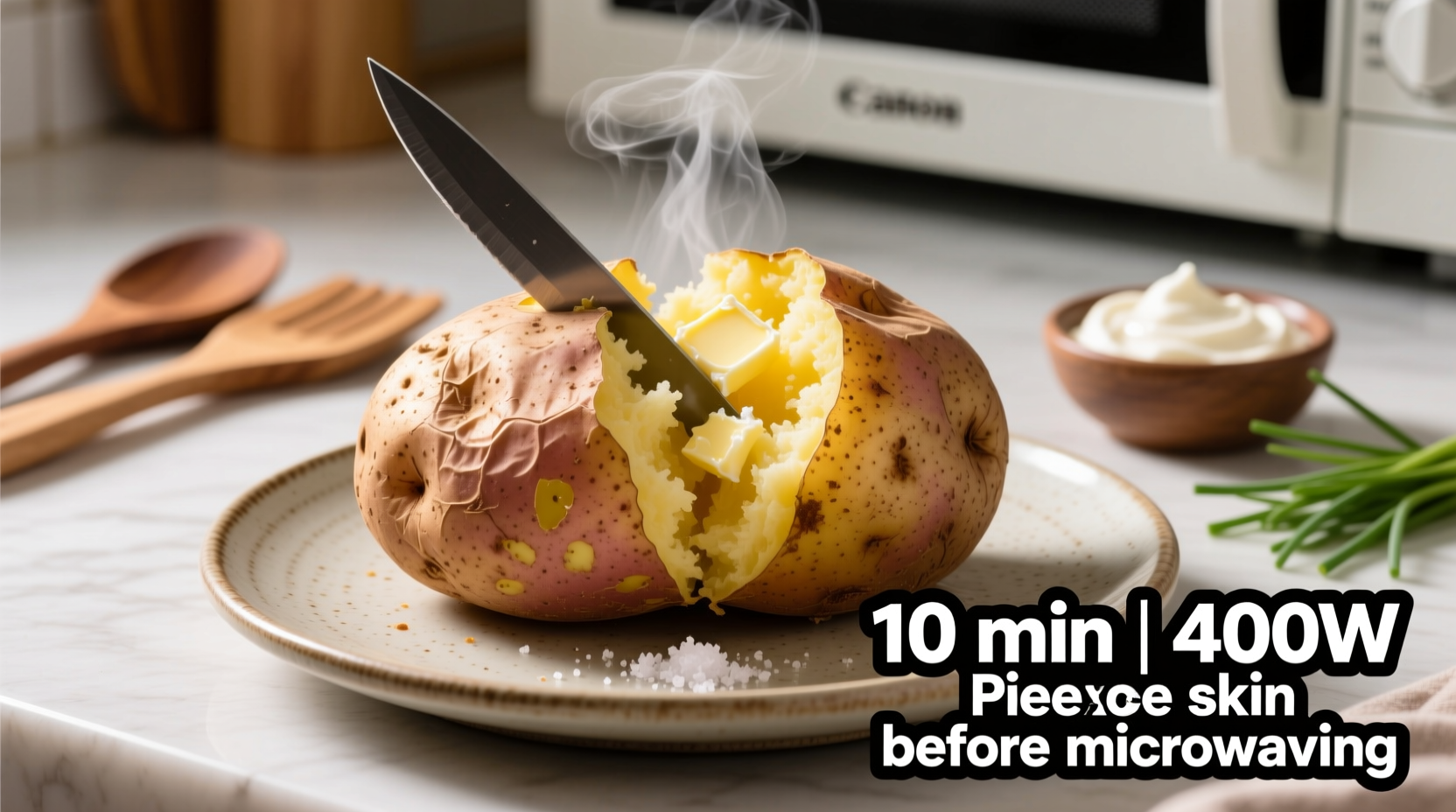how to cook a baked potato in the microwave