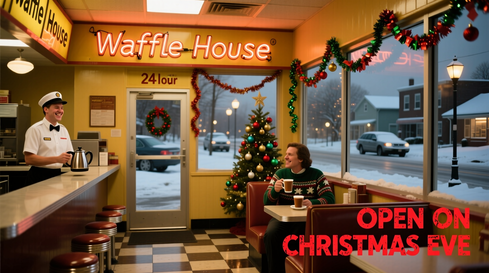 is waffle house open on christmas eve