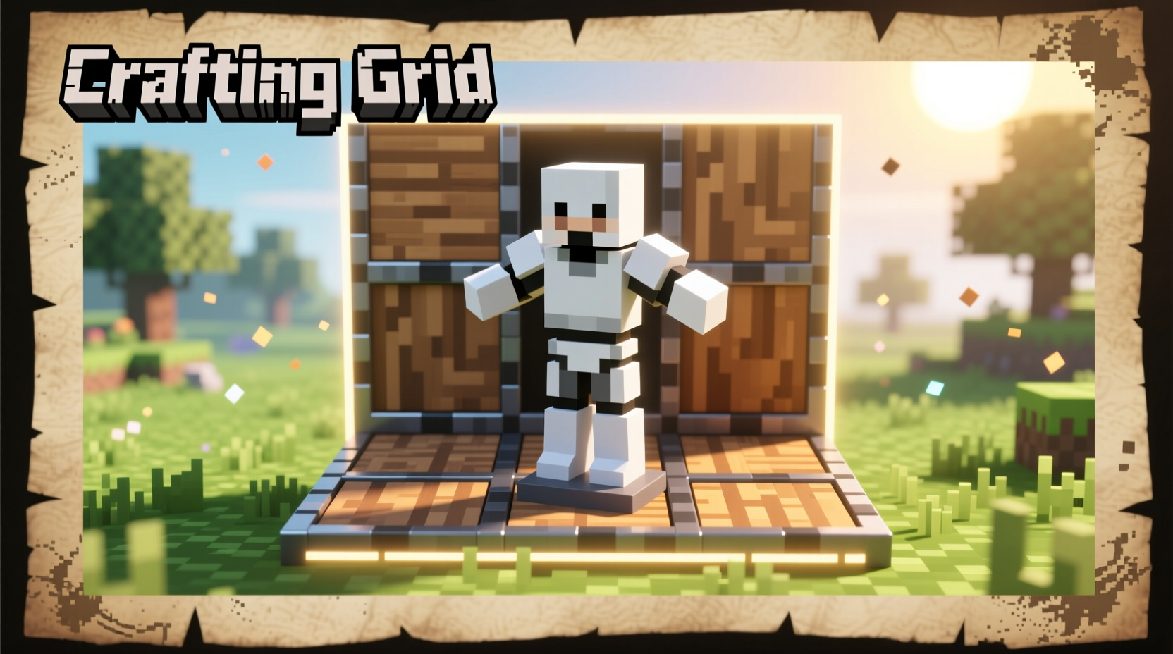 Minecraft armour stand crafting grid layout