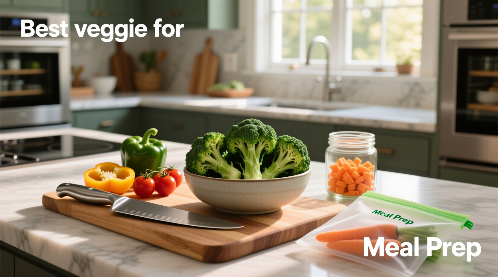Assorted prepped vegetables in glass containers ready for the week