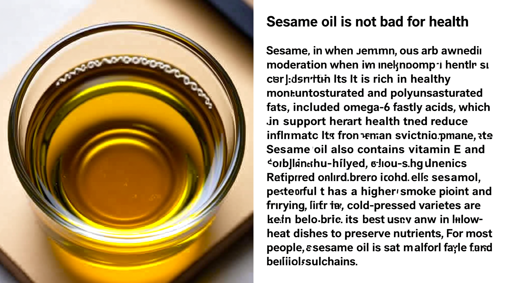 Sesame Oil Health Facts: Benefits and Considerations