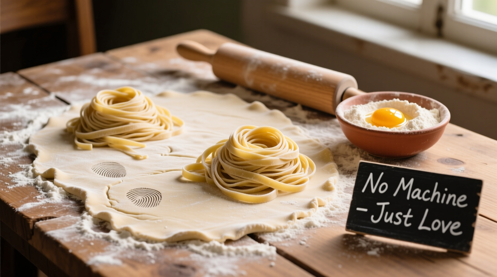 homemade pasta no machine