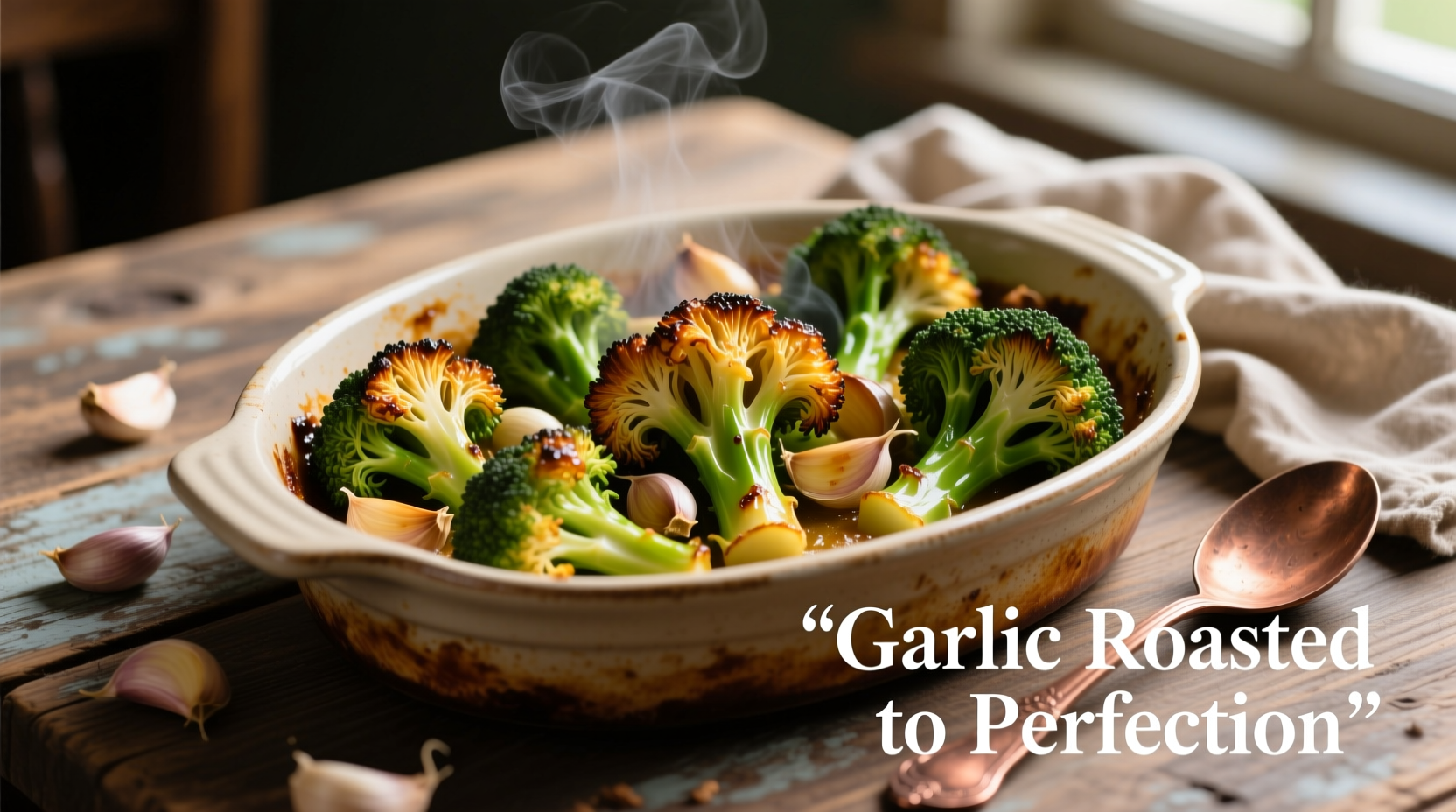 baked garlic broccoli