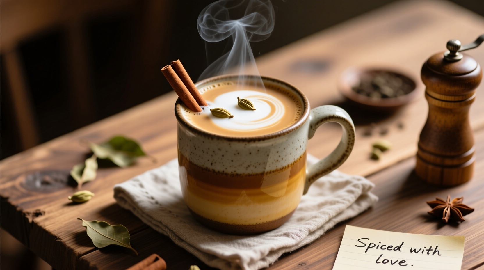 homemade chai tea latte