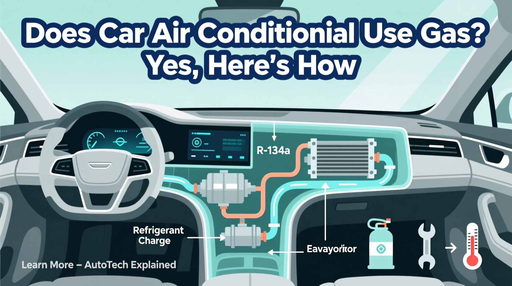 does car air conditioning use gas