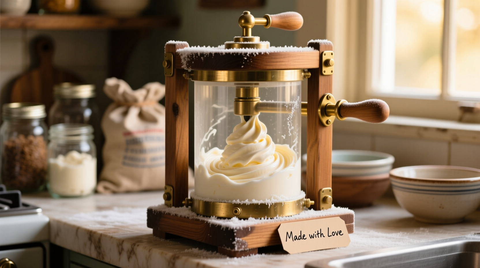 homemade ice cream maker