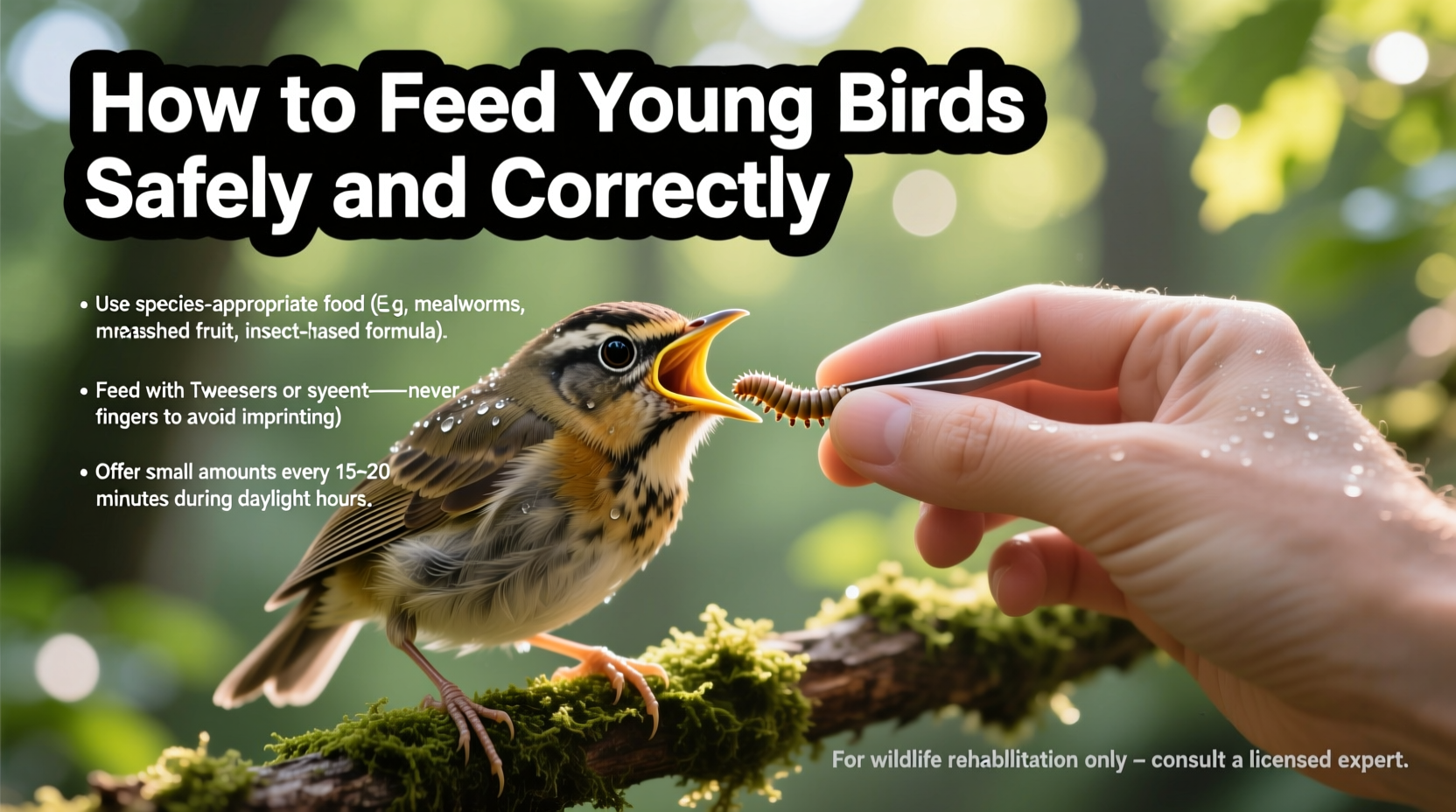 how to feed young birds