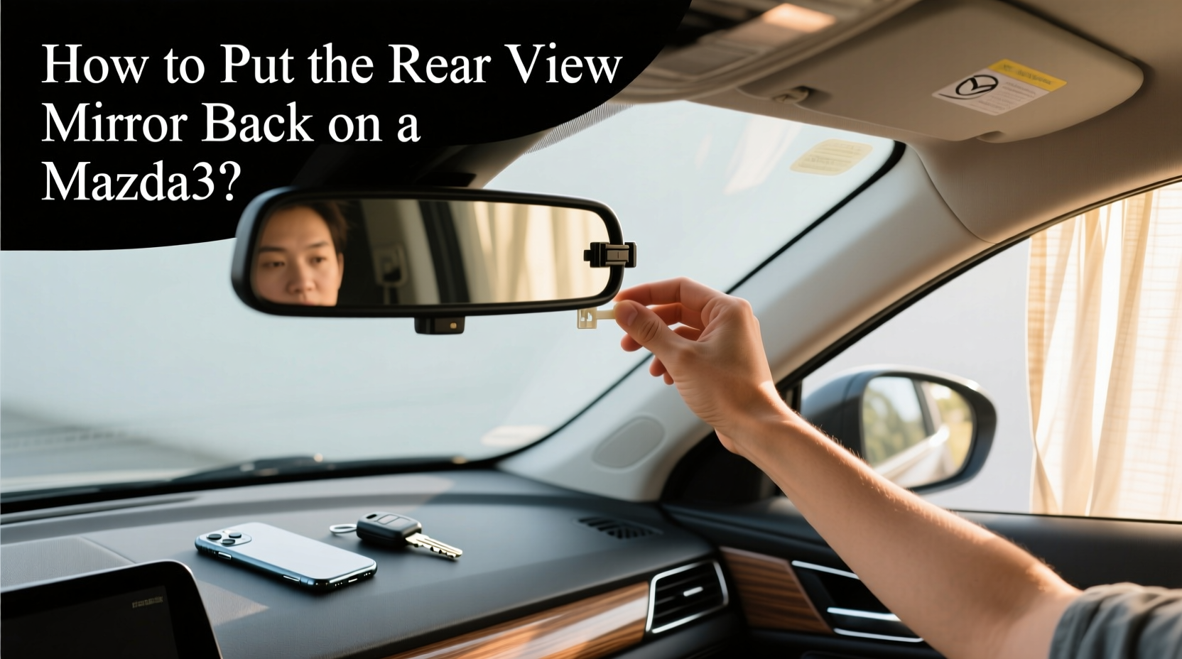 How to choose rearview mirror for mazda 3,How to put the rear view mirror back on a Mazda3?