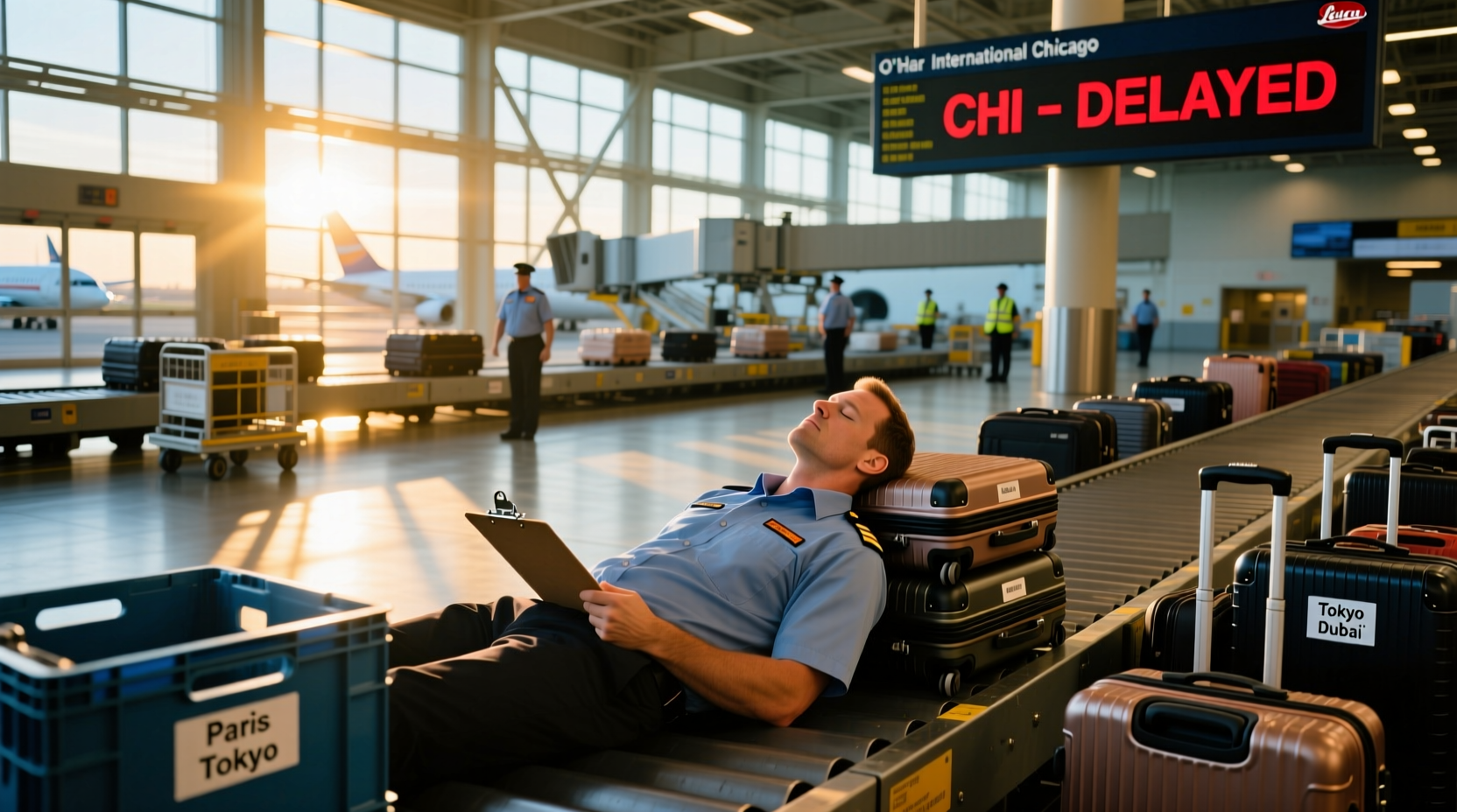 Baggage Handler Asleep Cargo Flies Chicago: Transport & Logistics Guide