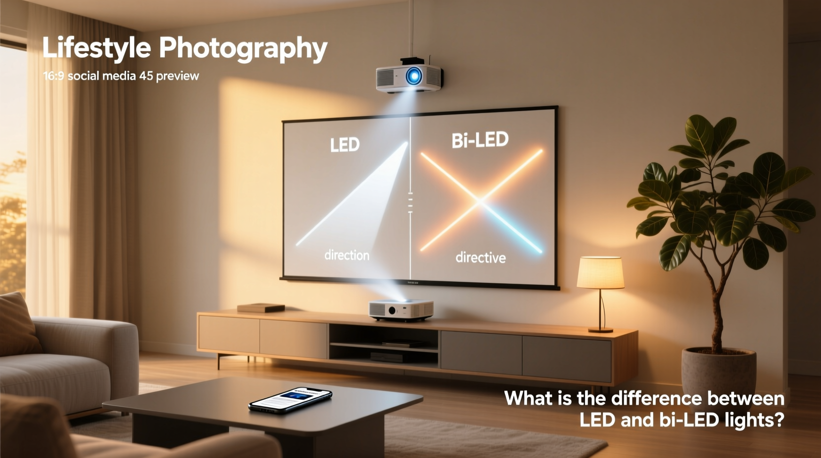 How to choose bi led projector,What is the difference between LED and bi-LED lights?