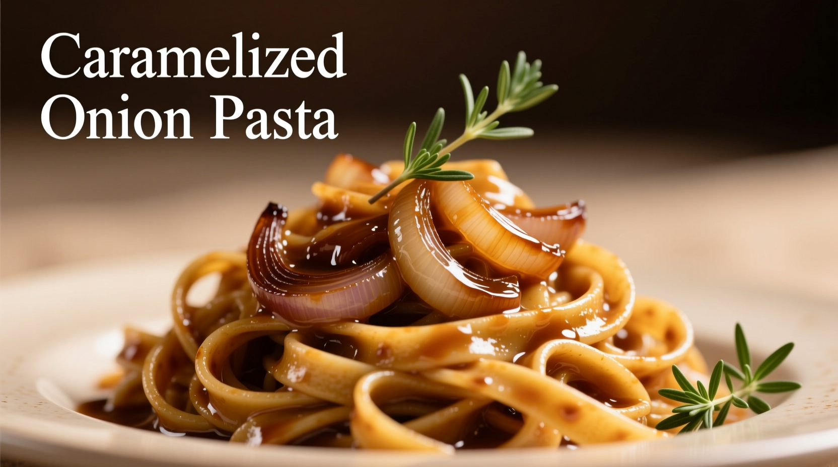 carmalized onion pasta