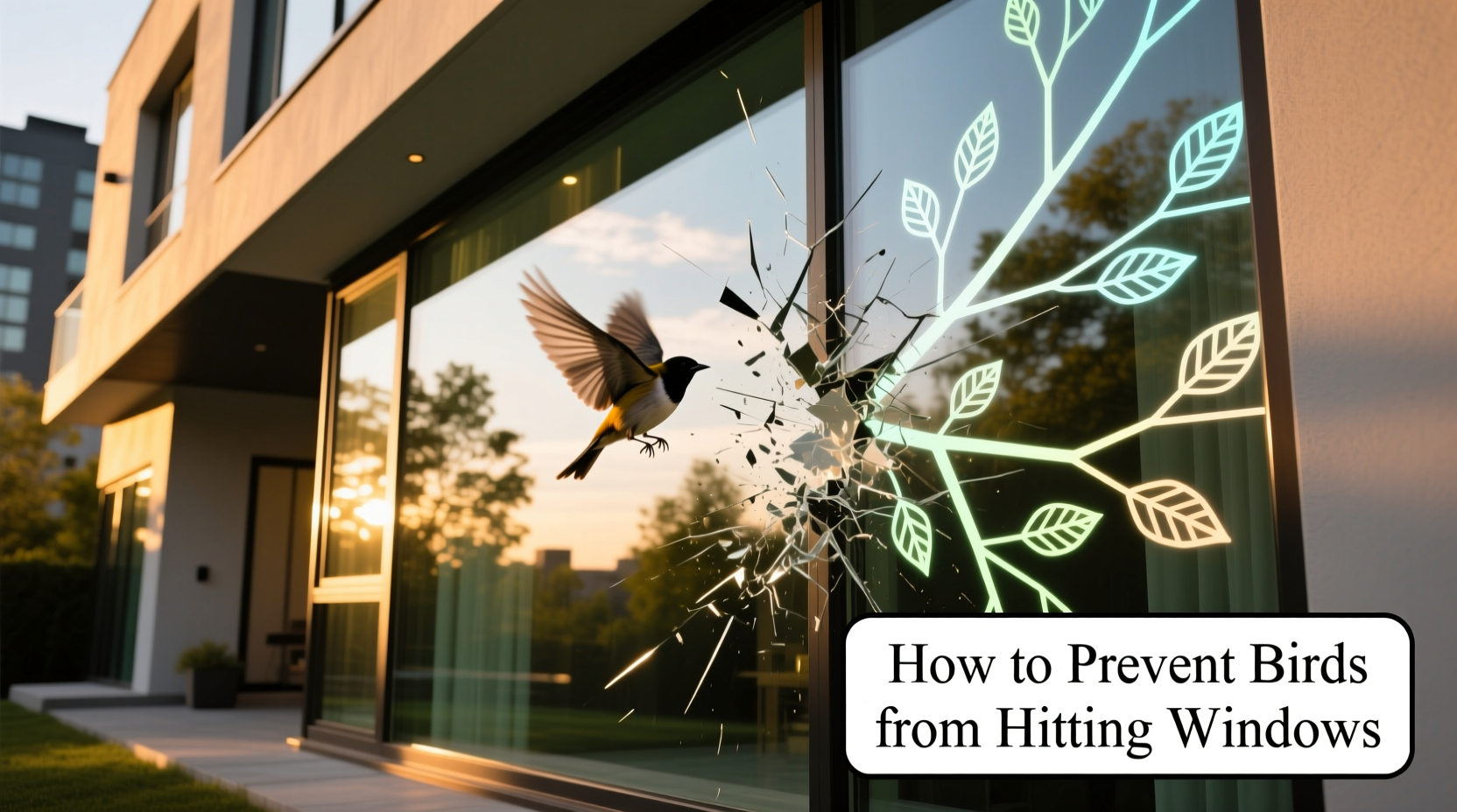 how to prevent birds from hitting windows