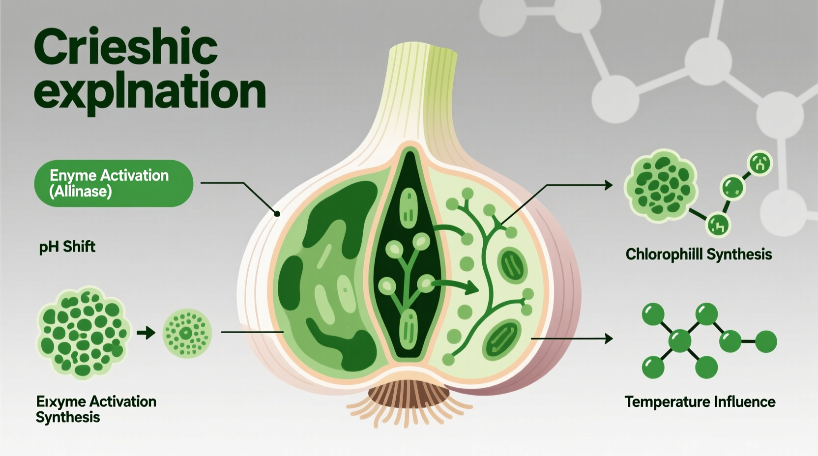 why does garlic turn green