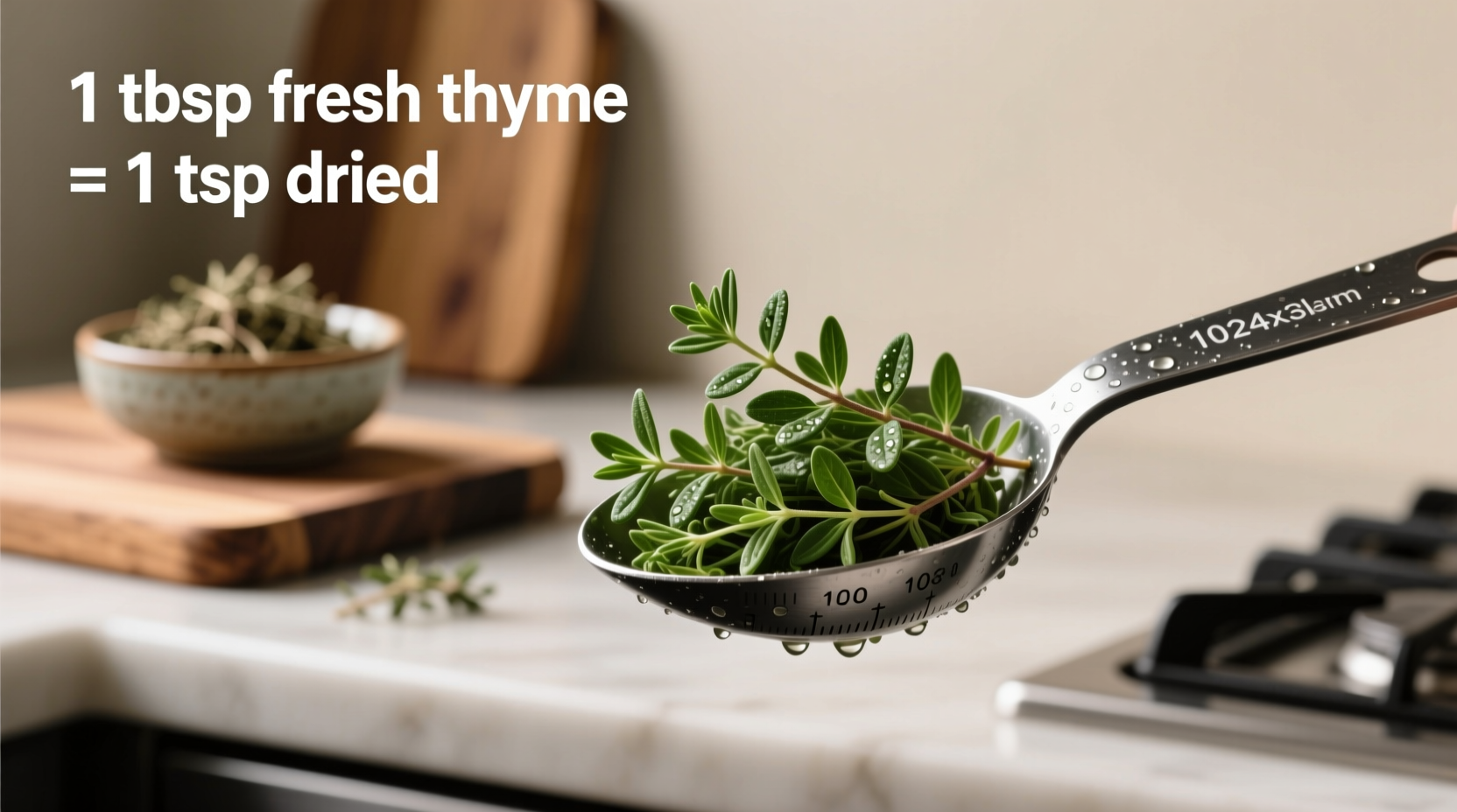 fresh to dried thyme the exact 3 1 conversion that works