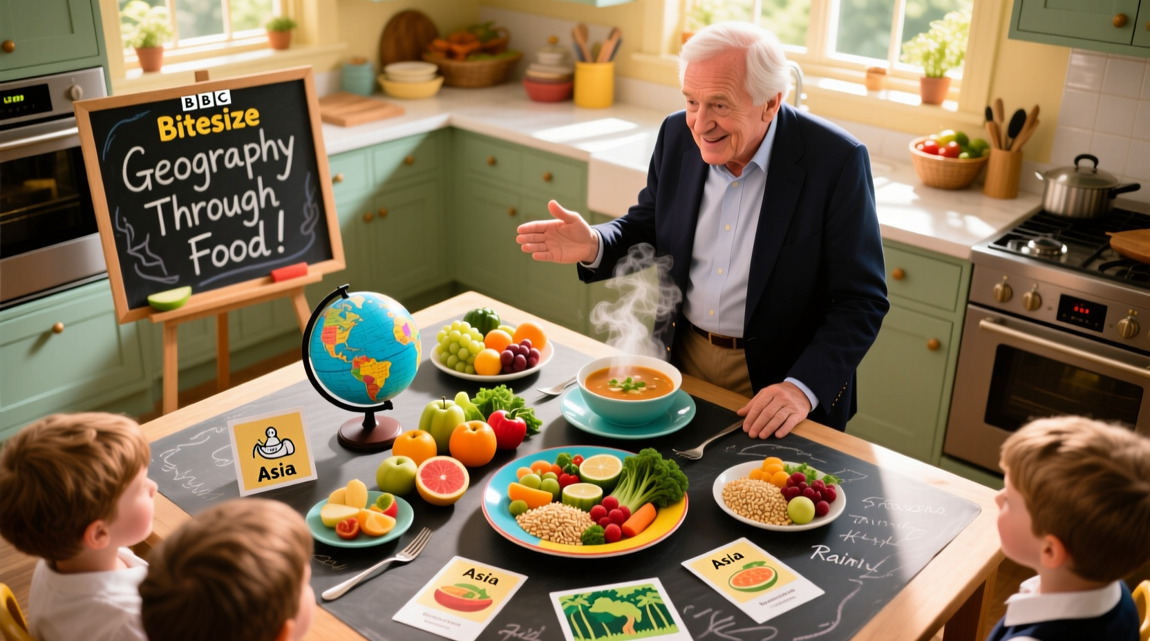 Sir David Attenborough Teaching Geography Kids Bitesize Daily: Food & Travel Guide