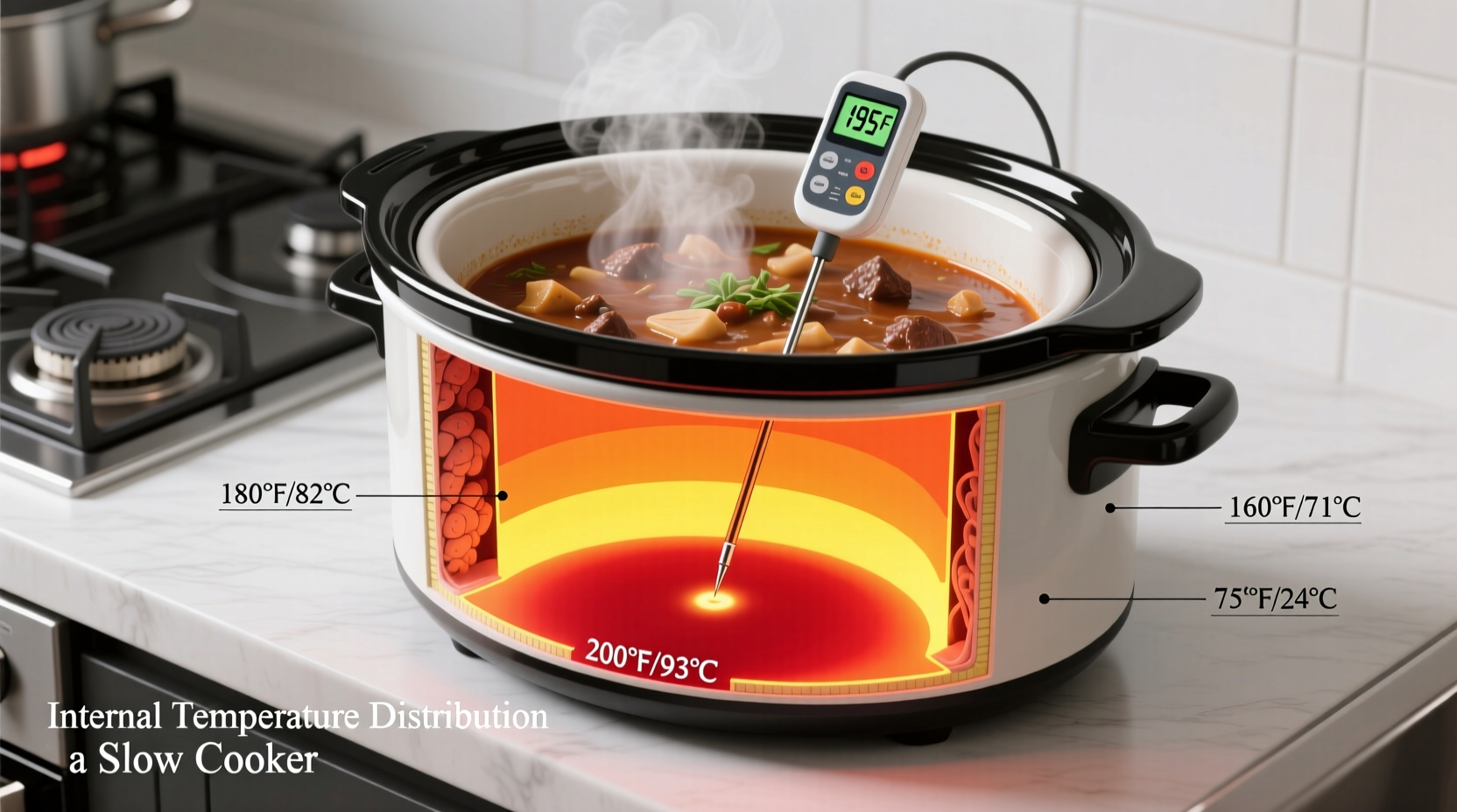 what temperature is high in a slow cooker