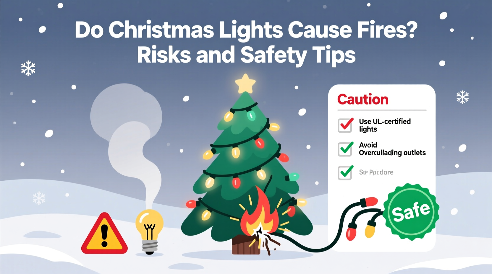 do christmas lights cause fires