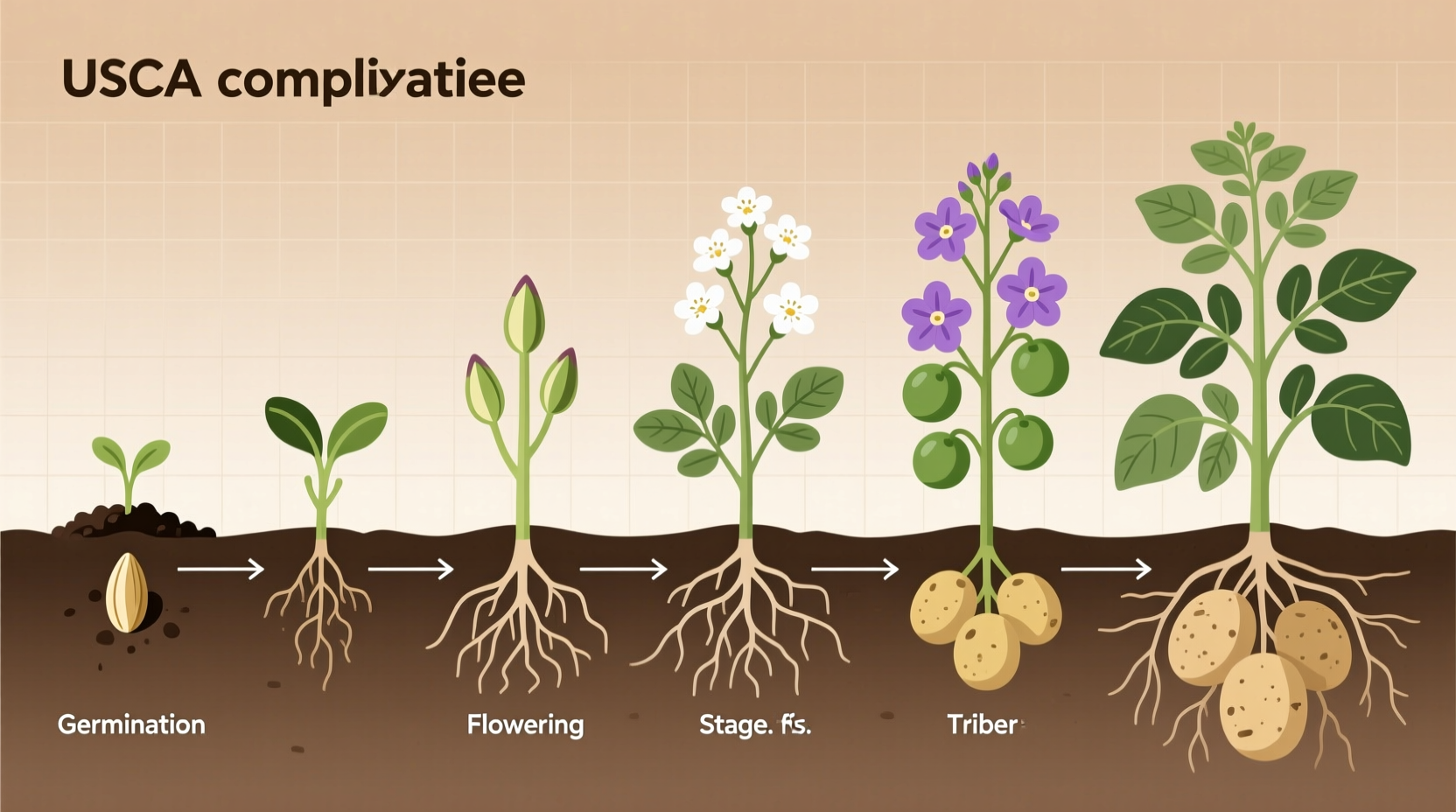 Potato plant growth stages timeline