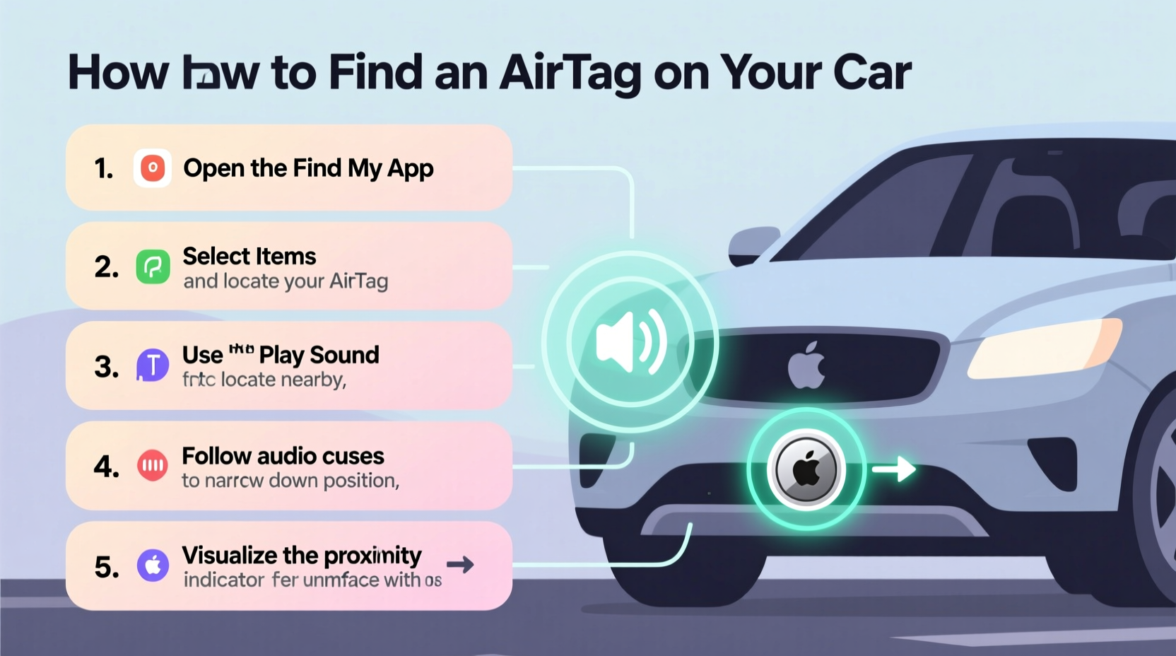 how to find an air tag on your car