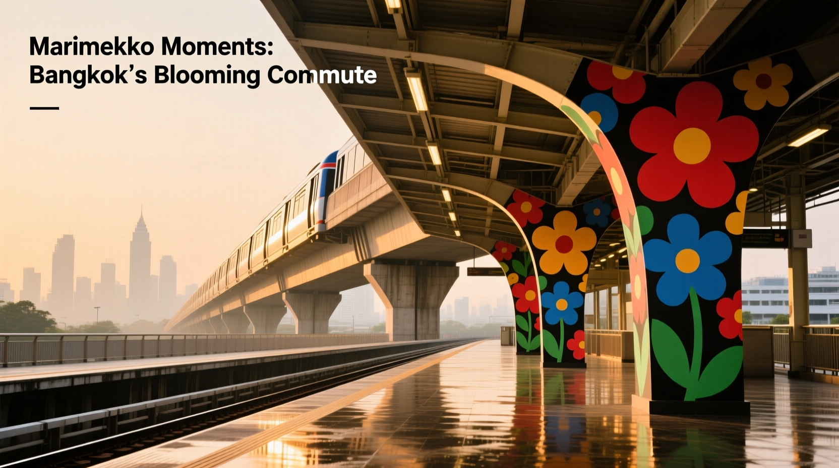 Marimekko Bangkok Skytrain Flower Pattern Guide: How to Spot & Photograph It