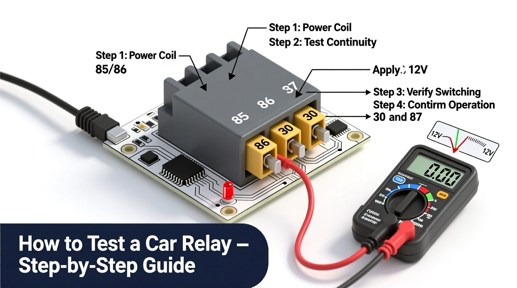 how do i test a car relay