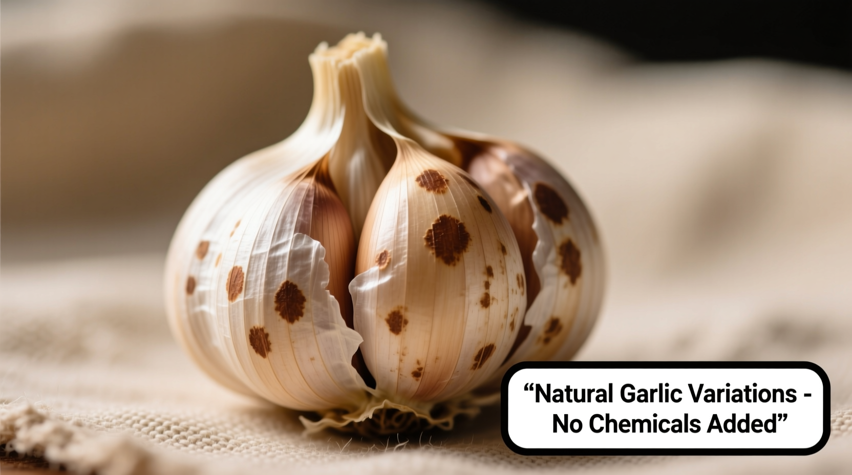 brown spots on garlic