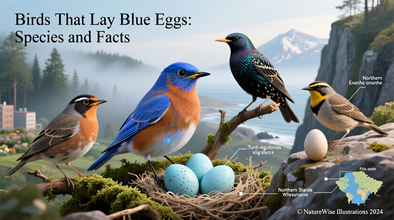 what birds have blue eggs
