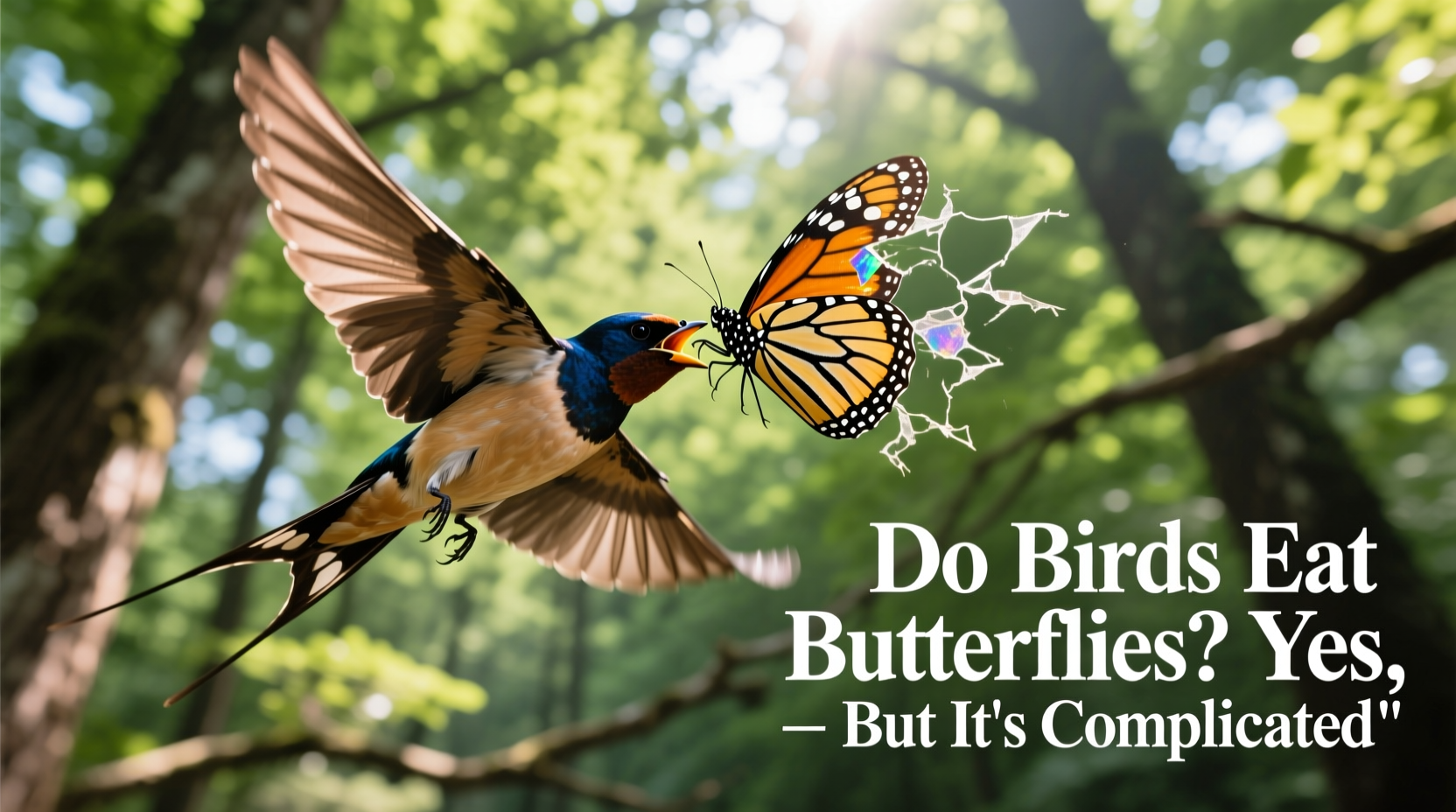 do birds eat butterflies