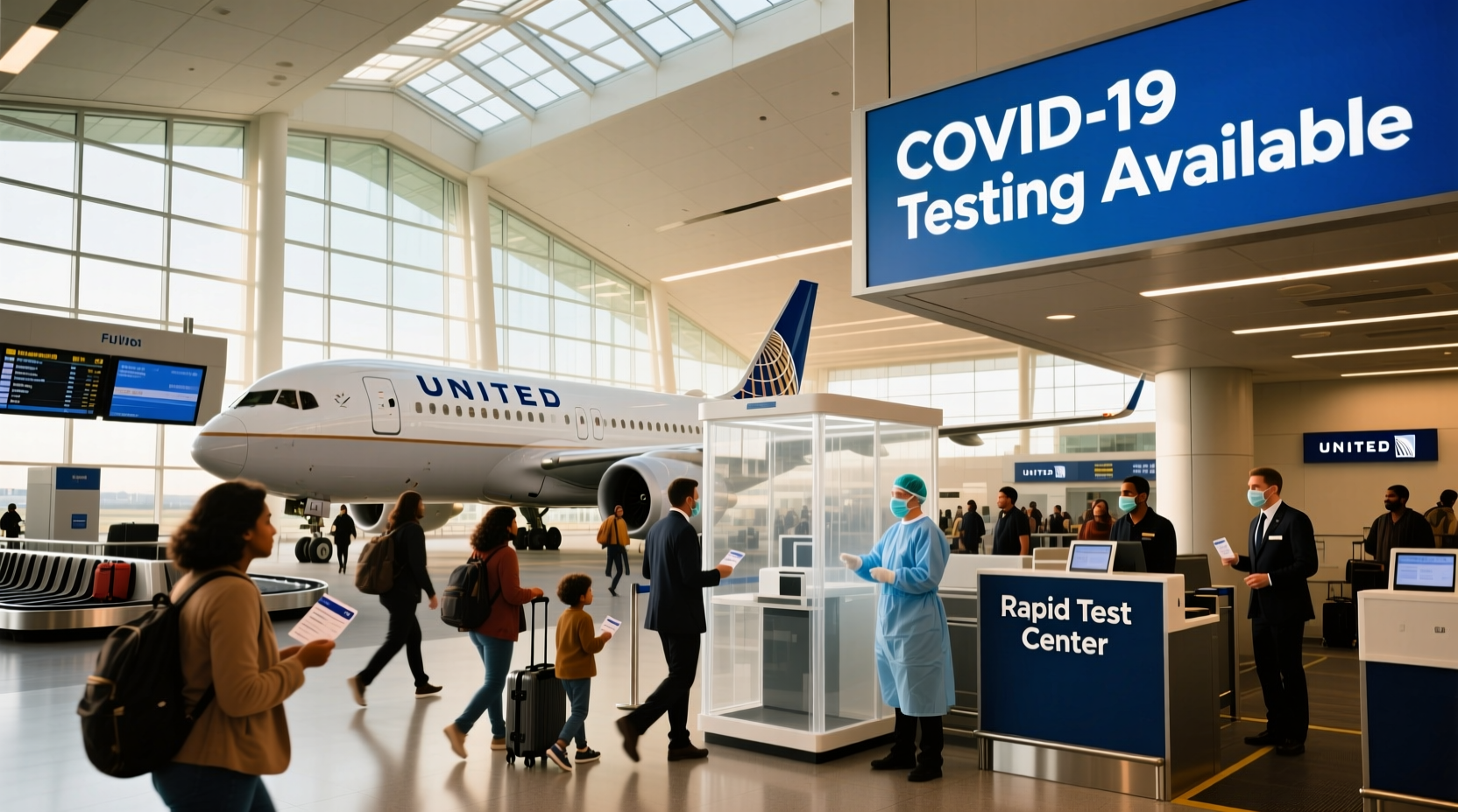 How to Get to United Airlines COVID Testing at Airport: Transport Guide