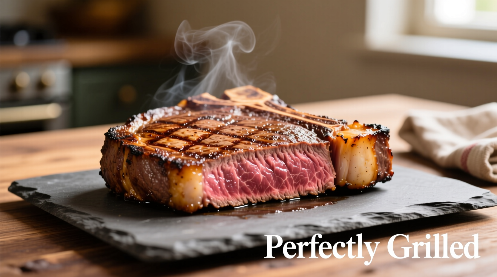Perfectly grilled tip steak with golden crust