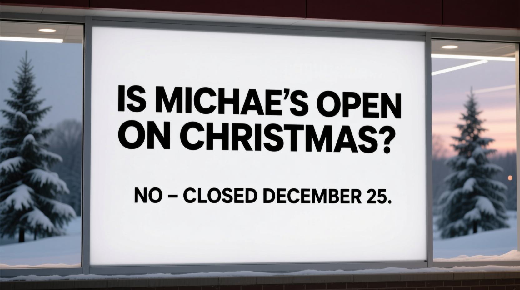 is michaels open on christmas