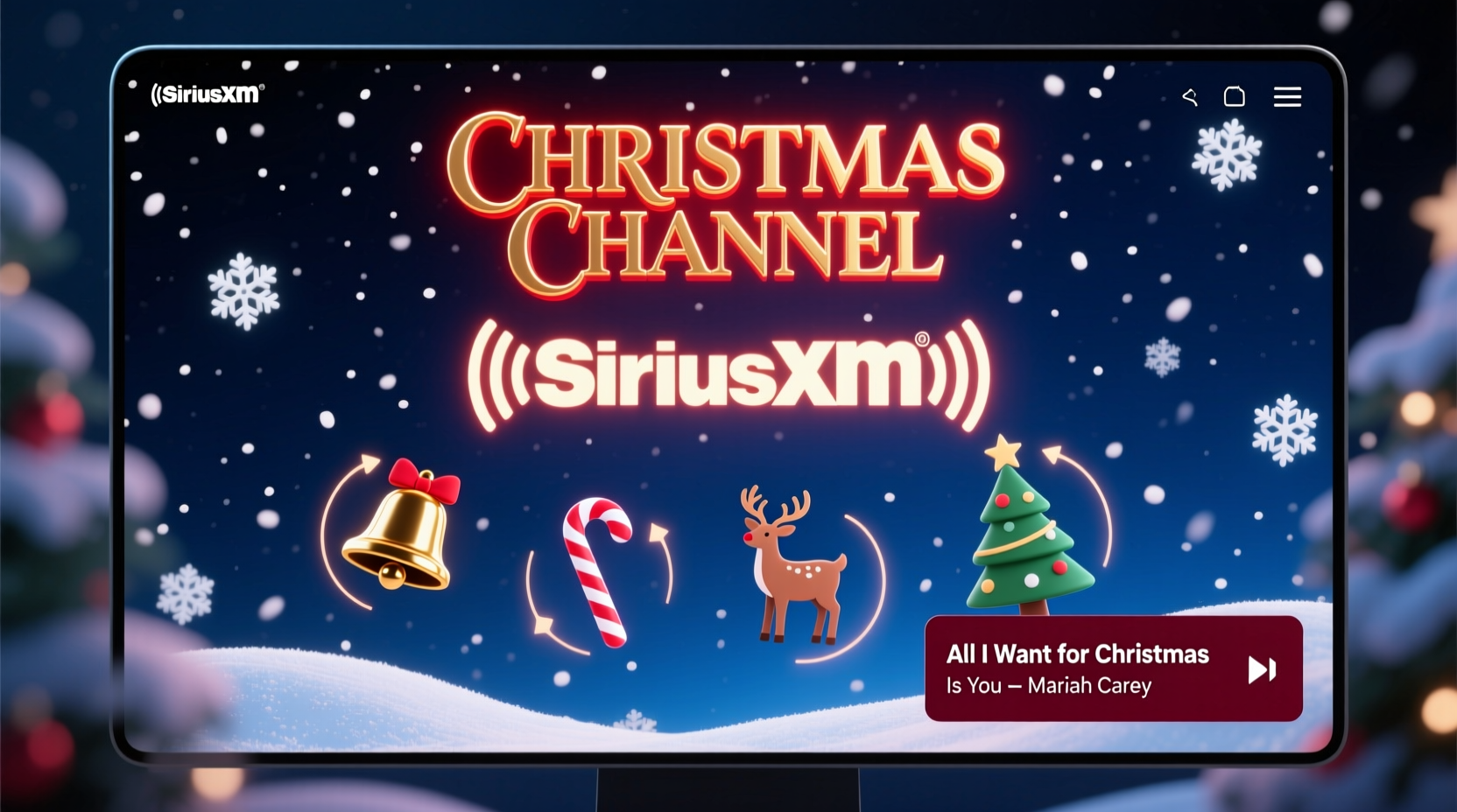 what channel are christmas songs on sirius