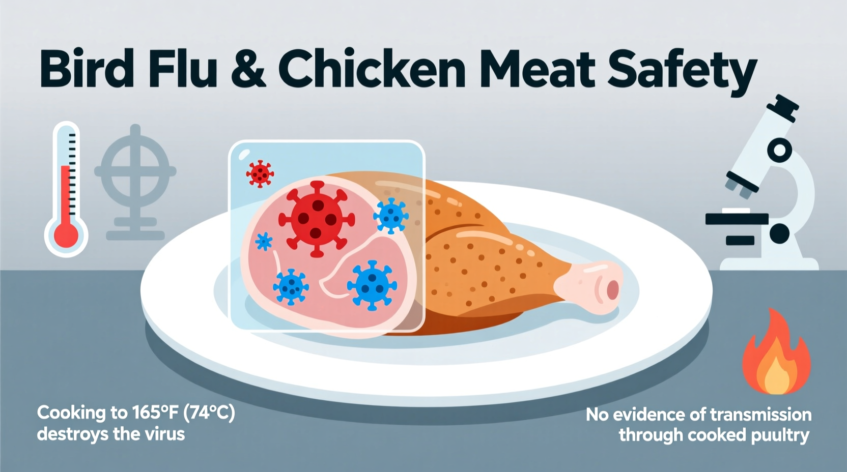 does bird flu affect chicken meat