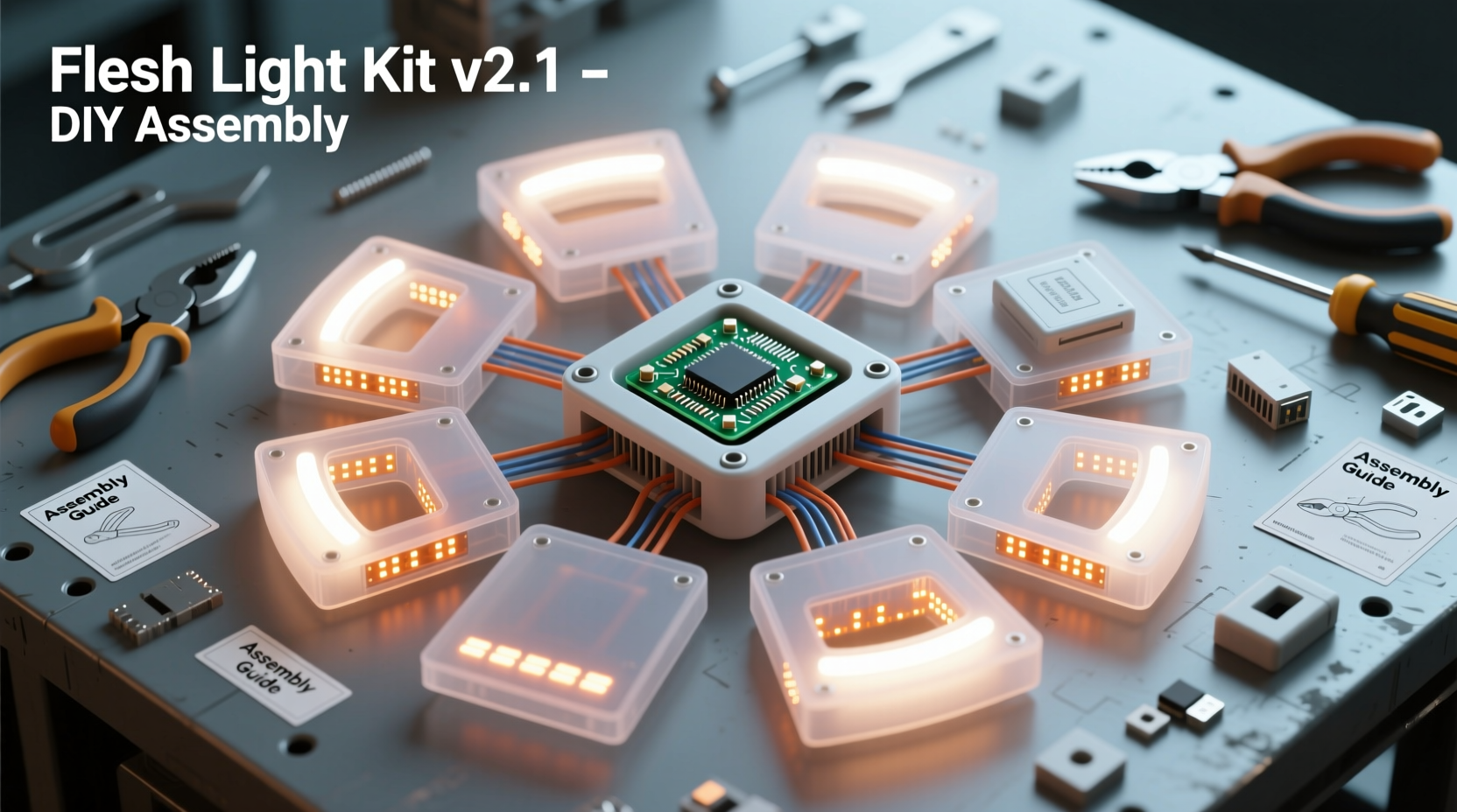 DIY flesh light components layout