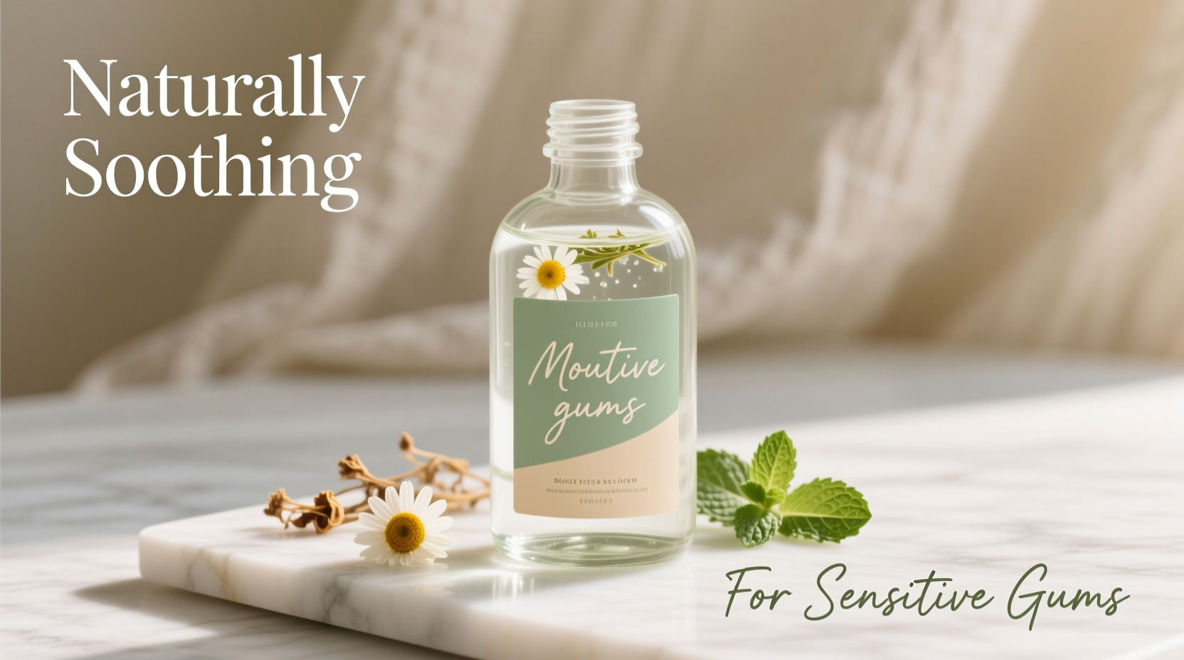 Natural mouth rinse for sensitive gums