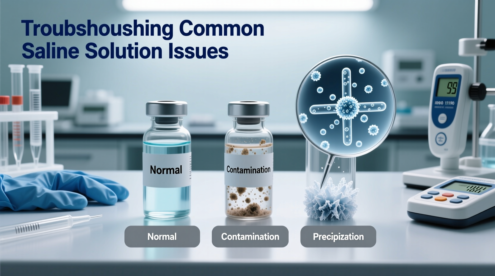 Troubleshooting common saline solution issues