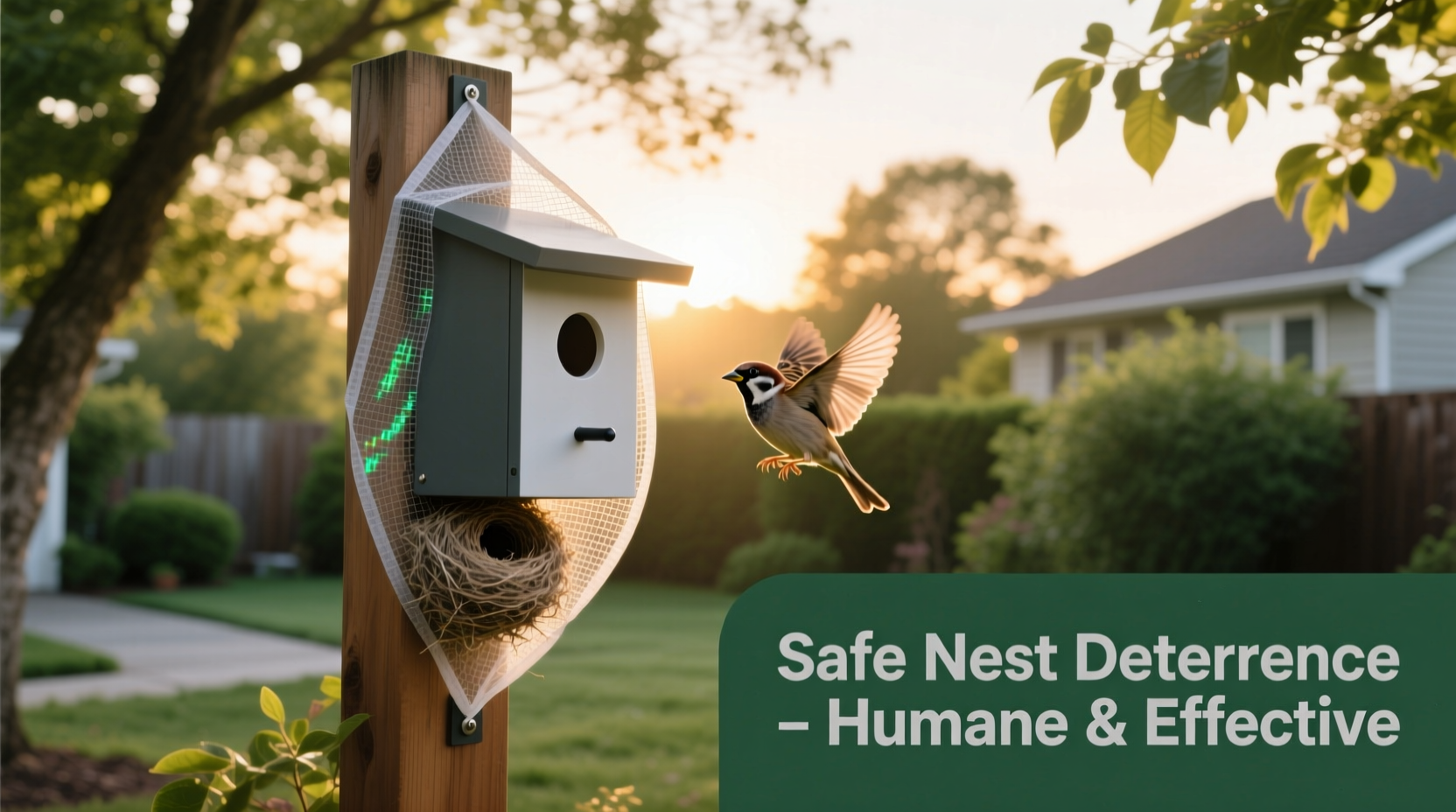 how to discourage birds from building nests