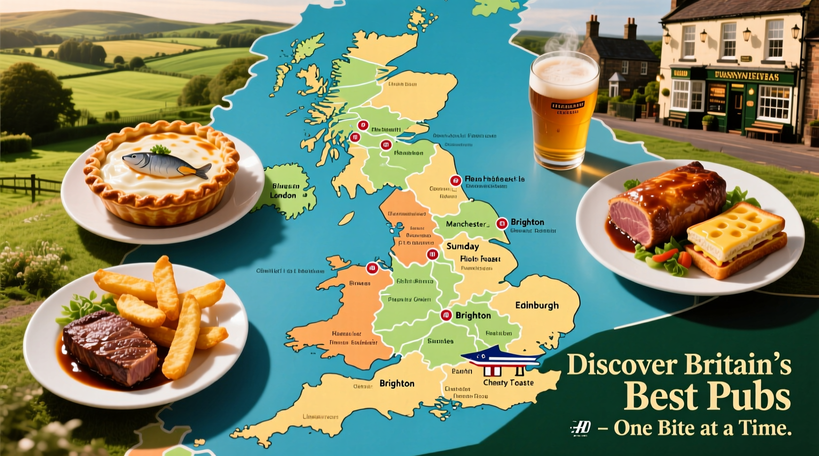 Map Shows Many Pubs UK: How to Eat Well in British Pubs on a Budget